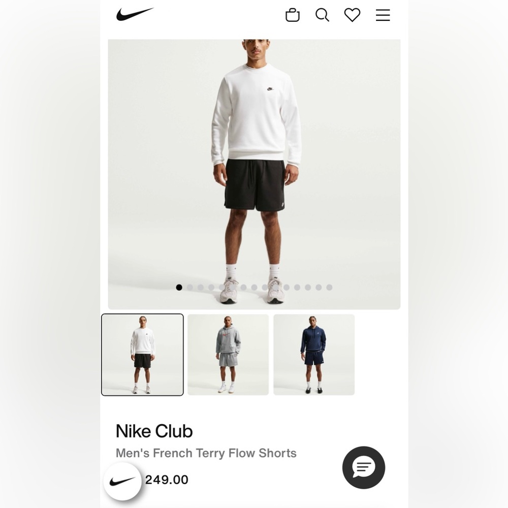 Nike Fleece Black Shorts
